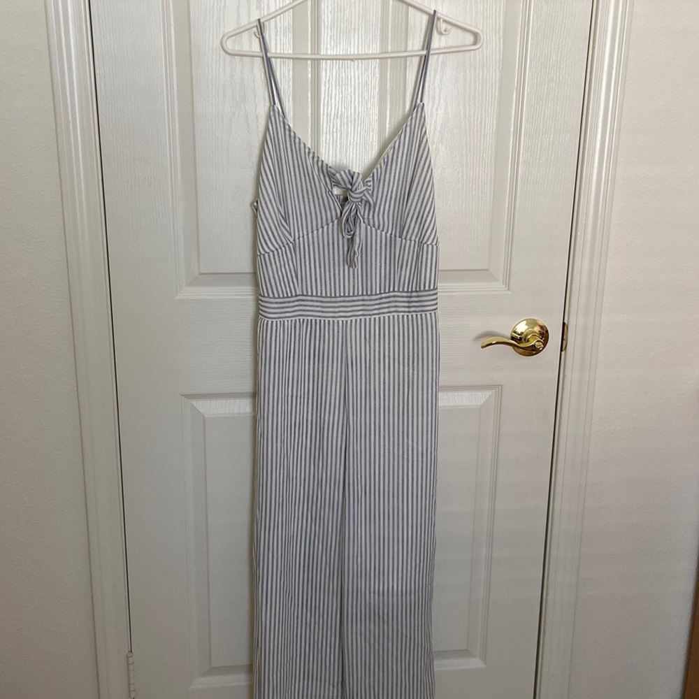 Blue and White Jumpsuit